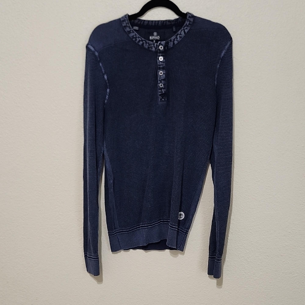 Buffalo David Bitton Blue Long Sleeve Tee